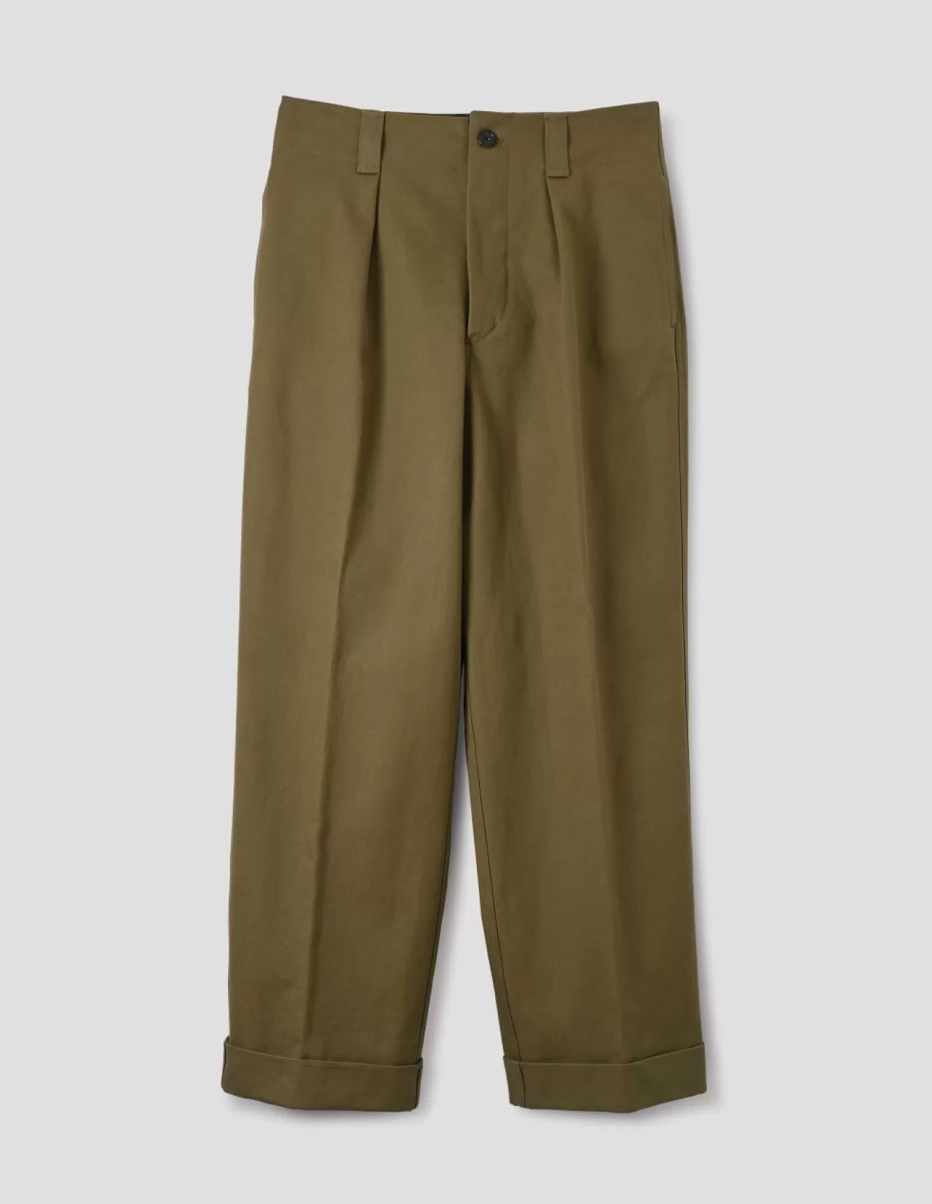 Margaret Howell WIDE LEG TROUSER Khaki Best Sale